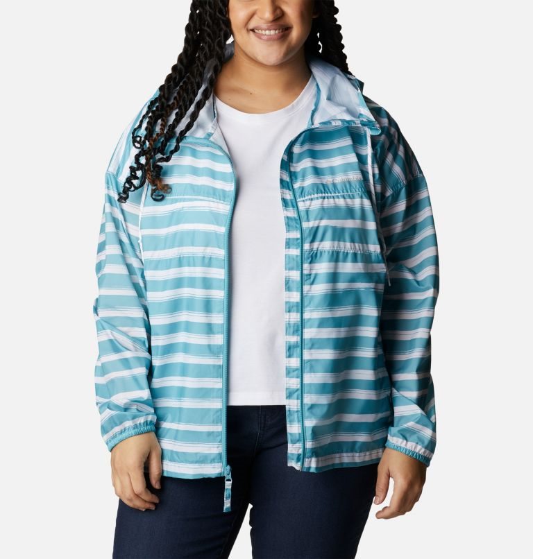 Jacheta Columbia Flash Challenger Novelty Windbreaker Dama Dungi | Plus Size OYZ17A08Q